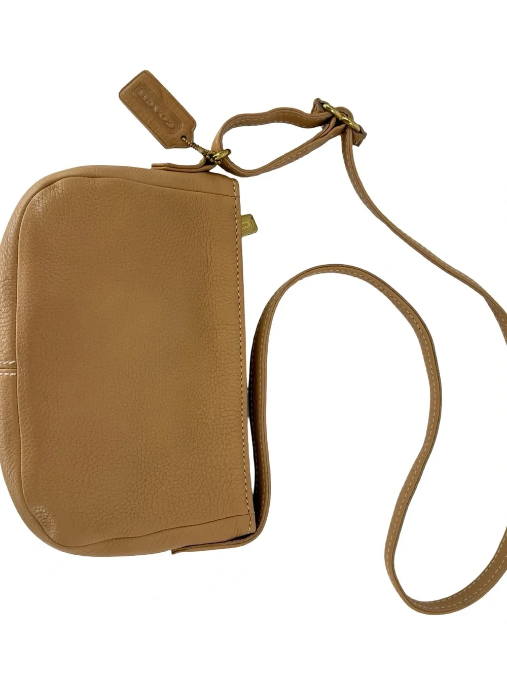 Vintage Coach Sonoma Mini Zip Crossbody Bag 4313 Pebbled Leather 1997 Beige
